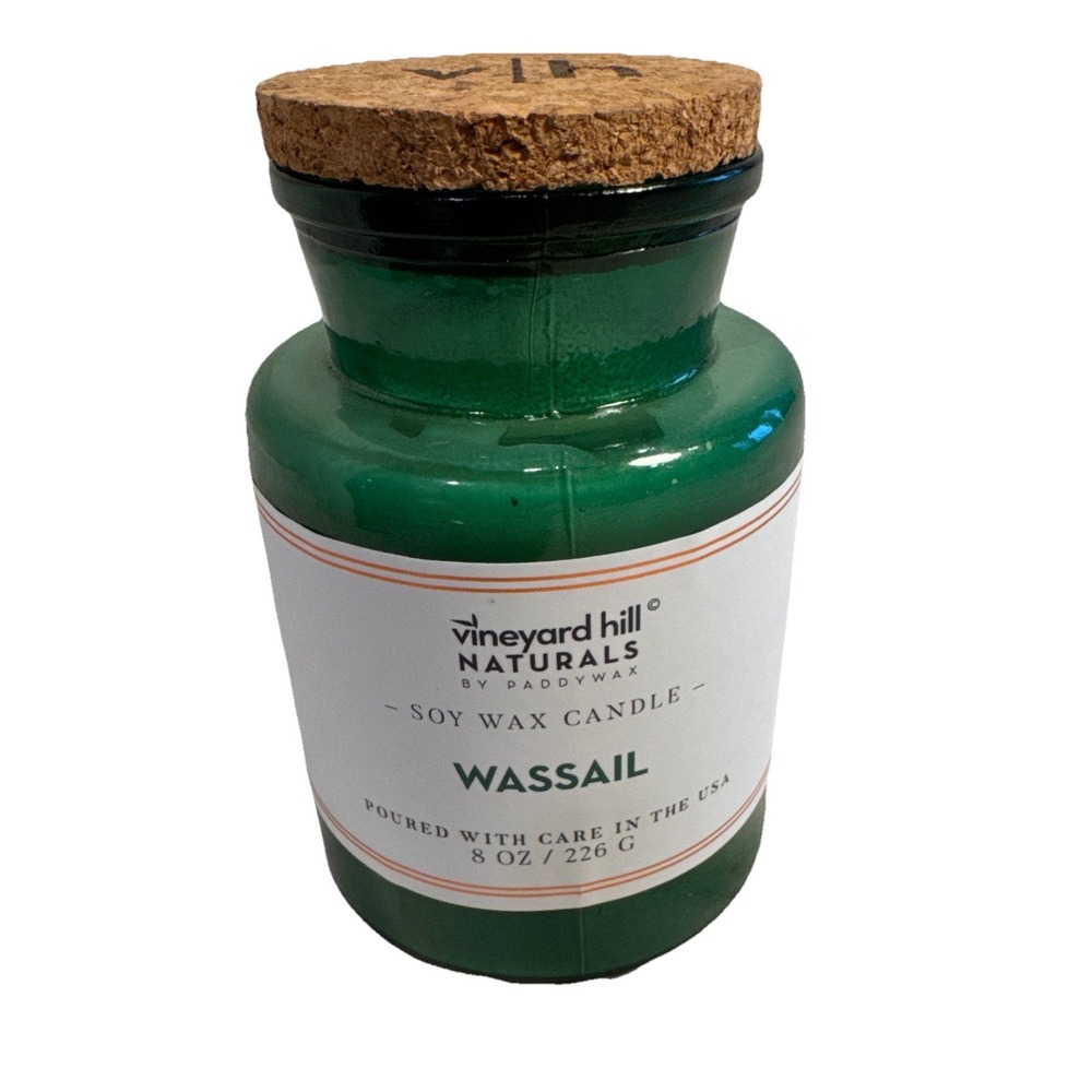 1 Paddywax Vineyard Hill Naturals WASSAIL Soy Wax Single Wick Candle 8 Oz USA
